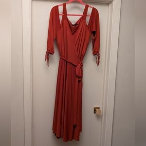Eloquii Terracotta Long Sleeve Dress